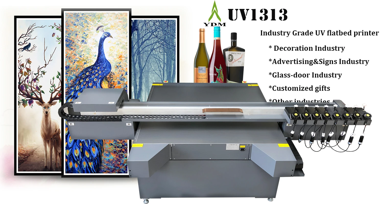 ink uv1313 flatbed glass phone case pen printing machine