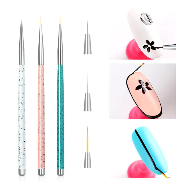 NA003 3 PCS Set Nail Art Liner Painting Brush 5mm 8mm 11mm Nail Drawing Dotting Brushes UV Gel Acrylic Manicure Nails Tool
NA003 3 PCS Set Nail Art Liner Painting Brush 5mm 8mm 11mm Nail Drawing Dotting Brushes UV Gel Acrylic Manicure Nails Tool