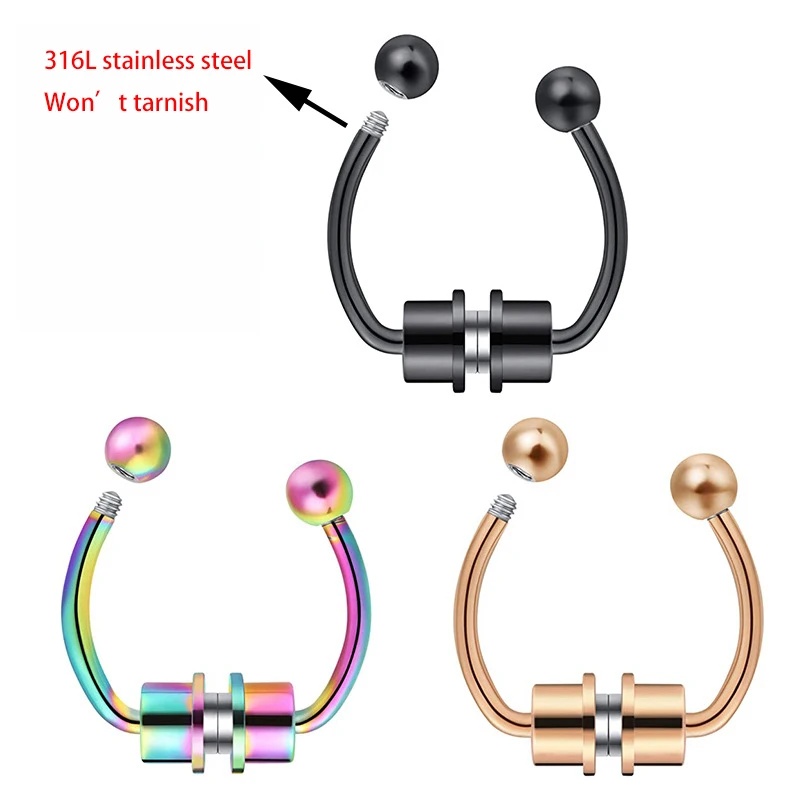 2021 Hoop Septum Rings Body Jewelry Fashion Magnetic Fake Piercing Gold Stainless Steel Magnetic Nose Ring, Gold, silver
2021 Hoop Septum Rings Body Jewelry Fashion Magnetic Fake Piercing Gold Stainless Steel Magnetic Nose Ring, Gold, silver