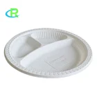 Wholesale disposable round biodegradable plate corn starch plate dinner dish
