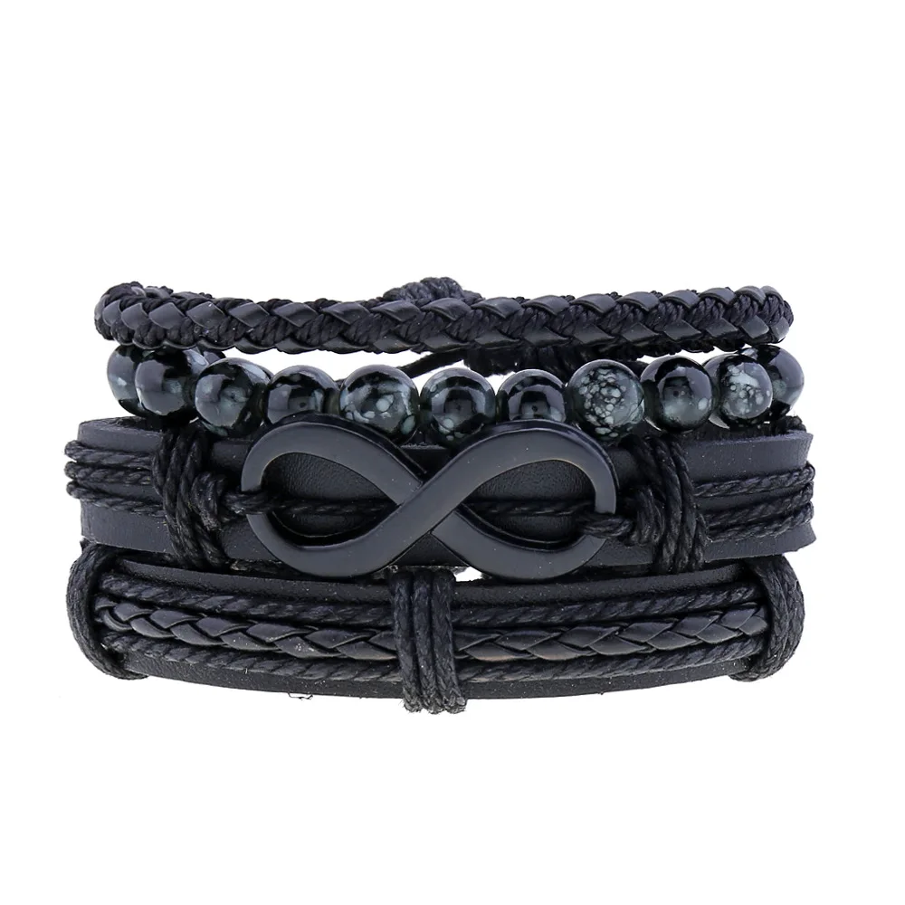 America and European Hot Sale Multiple Layered Cowhide Braided Retro Style Bracelet for Men
America and European Hot Sale Multiple Layered Cowhide Braided Retro Style Bracelet for Men