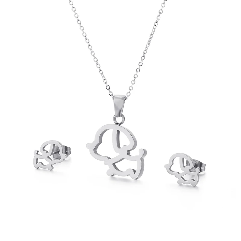Popular Cute Stainless Steel Jewelry Hollow Animal Pet Pendant Women Necklace Set, Gold,sliver
Popular Cute Stainless Steel Jewelry Hollow Animal Pet Pendant Women Necklace Set, Gold,sliver