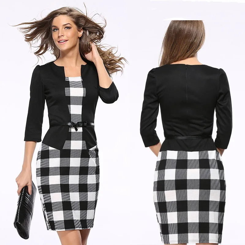 High Quality Fall Fashion Women's Plaid Dress False Two-piece Slim-fit Wrap Skirt Casual Dresses office clothing for work, 20 colors
High Quality Fall Fashion Women's Plaid Dress False Two-piece Slim-fit Wrap Skirt Casual Dresses office clothing for work, 20 colors