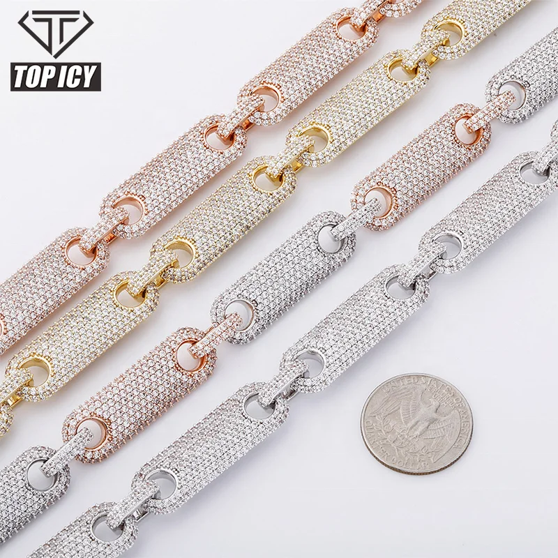 Clip Shape Cuban Link Chain CZ Tennis Chain 5A Zircon White Gold 18k Gold Plated Fashion Cuban Necklace Silver Cuban Chain
Clip Shape Cuban Link Chain CZ Tennis Chain 5A Zircon White Gold 18k Gold Plated Fashion Cuban Necklace Silver Cuban Chain