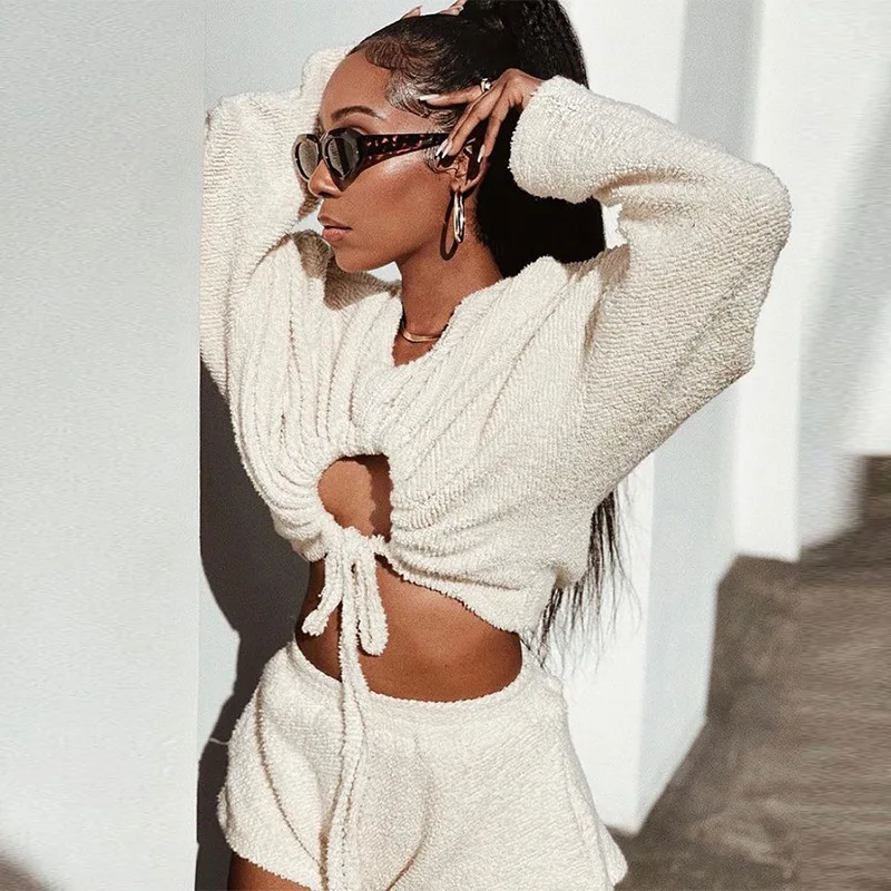 Fall 2021 Clothes Clothing Women Girls Fashion Long Sleeve Villus White 2 Piece Set Suit WoolTwo Pieces Short Pants Outfits Sets
Fall 2021 Clothes Clothing Women Girls Fashion Long Sleeve Villus White 2 Piece Set Suit WoolTwo Pieces Short Pants Outfits Sets