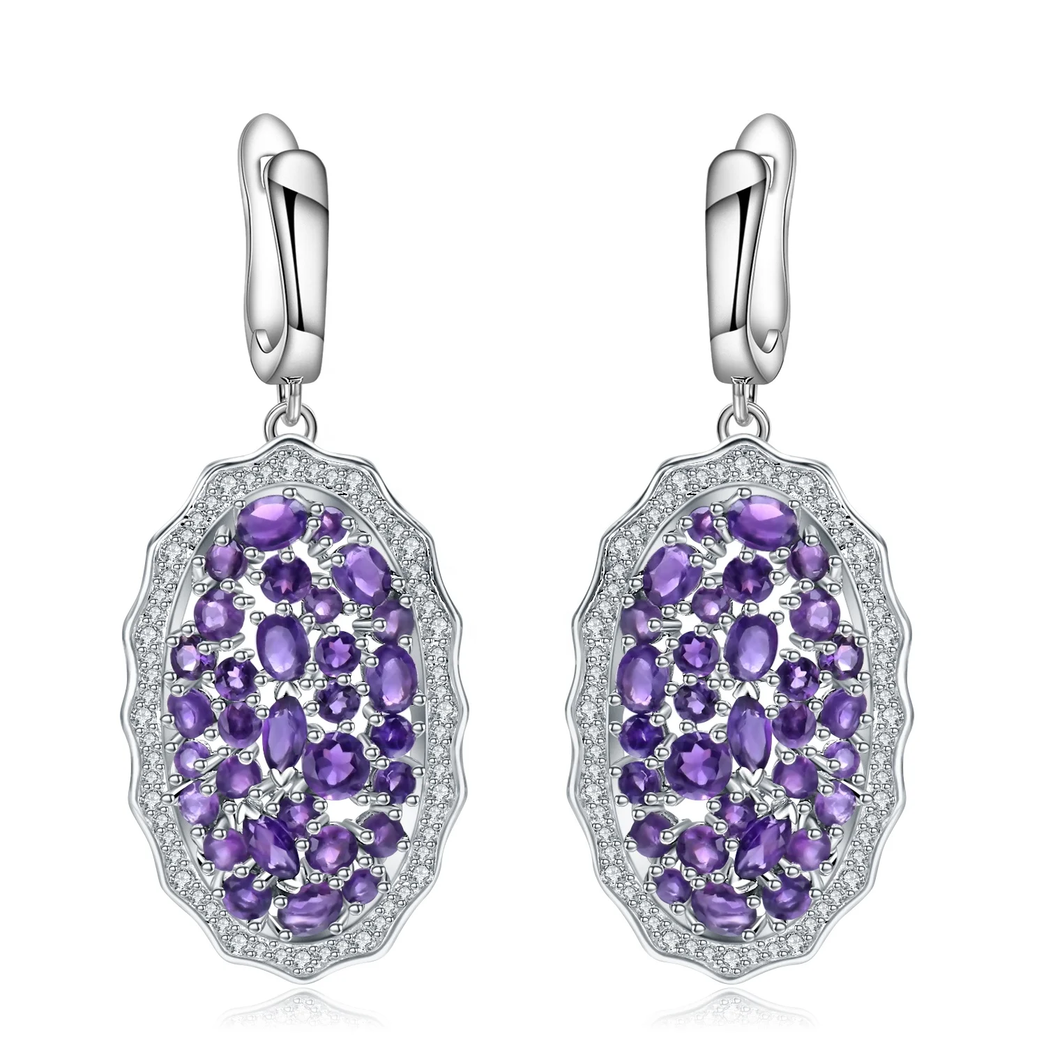 Abiding New Design Women Jewelry Natural Amethyst Gemstone Purple Earrings Romantic Sterling Silver 925 Earrings
Abiding New Design Women Jewelry Natural Amethyst Gemstone Purple Earrings Romantic Sterling Silver 925 Earrings