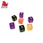 Colors Transparent Colored Digital d6 dice,Number 1-6 Poker, Board Game Maker