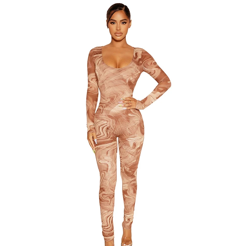 360 illusion print fall long sleeve o neck women jumpsuits oen piece, Shiny bling
360 illusion print fall long sleeve o neck women jumpsuits oen piece, Shiny bling