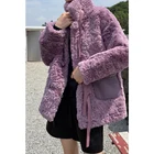 Rabbit Coat 2020 Winter Korean Pop Women Faux Rabbit Skin Fur Coat Faux Fur Shearling Coat