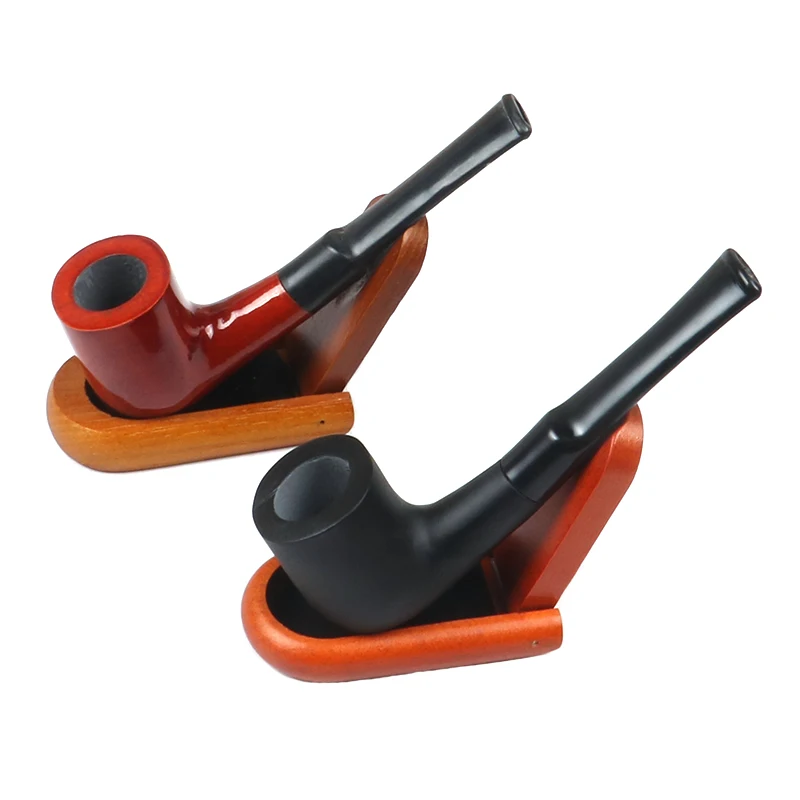 Straight Handle Tobacco Pipe Wooden Smoking Pipe With Flat Mouth Cigarette Holder Handmade Bong Pipe, Red black
Straight Handle Tobacco Pipe Wooden Smoking Pipe With Flat Mouth Cigarette Holder Handmade Bong Pipe, Red black