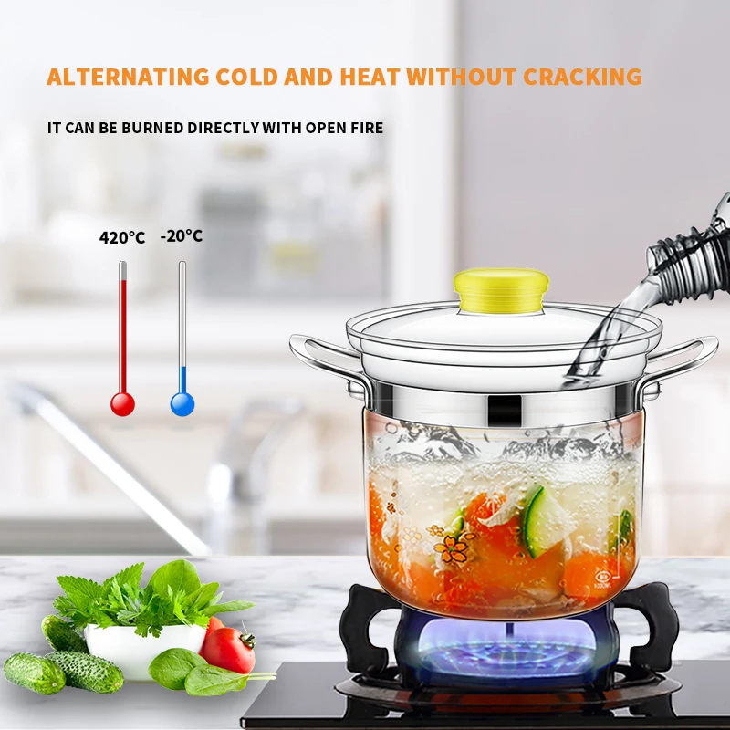 Hot sale glass boil soup pot Pyrex clear glass cooking pot Pyrex Clear pot for cooking
Hot sale glass boil soup pot Pyrex clear glass cooking pot Pyrex Clear pot for cooking