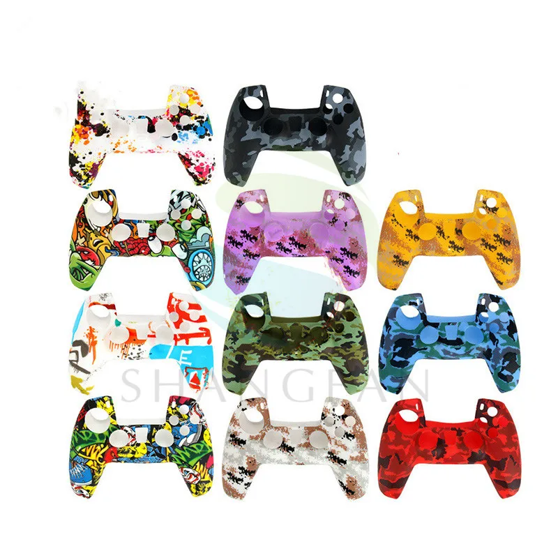 2020 Hot sale for PS5 camouflage silicone case Controller Shell silicone Game Case For PS5 Gamepad