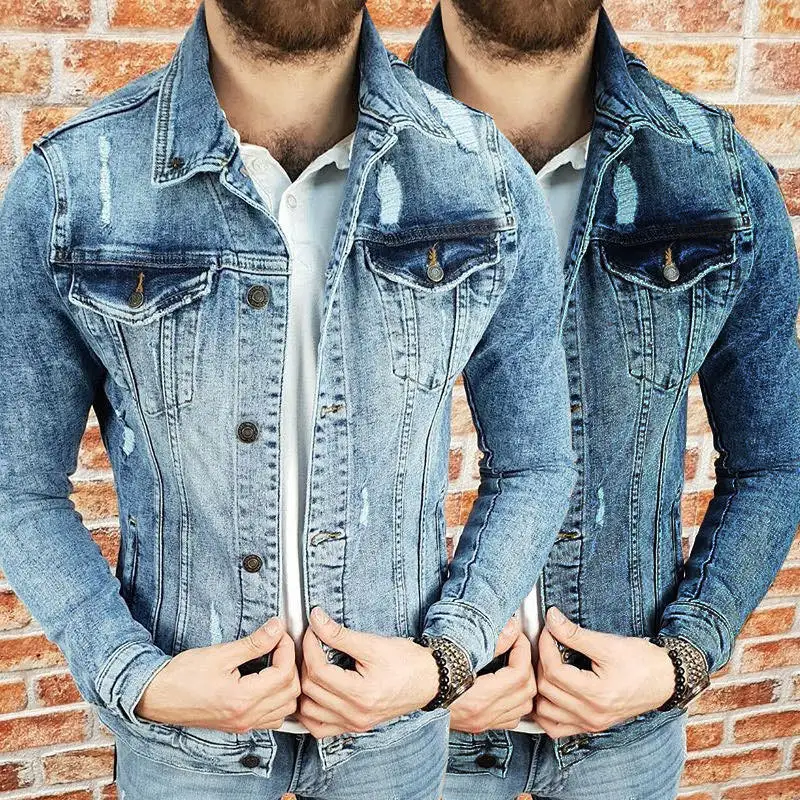W&A 2020 autumn factory wholesale high quality mens chic denim jacket jeans fashion coat plus size available, As picture
W&A 2020 autumn factory wholesale high quality mens chic denim jacket jeans fashion coat plus size available, As picture