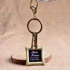 Souvenir wholesale round square rectangle mini blank custom logo acrylic leather soft pvc metal keychain