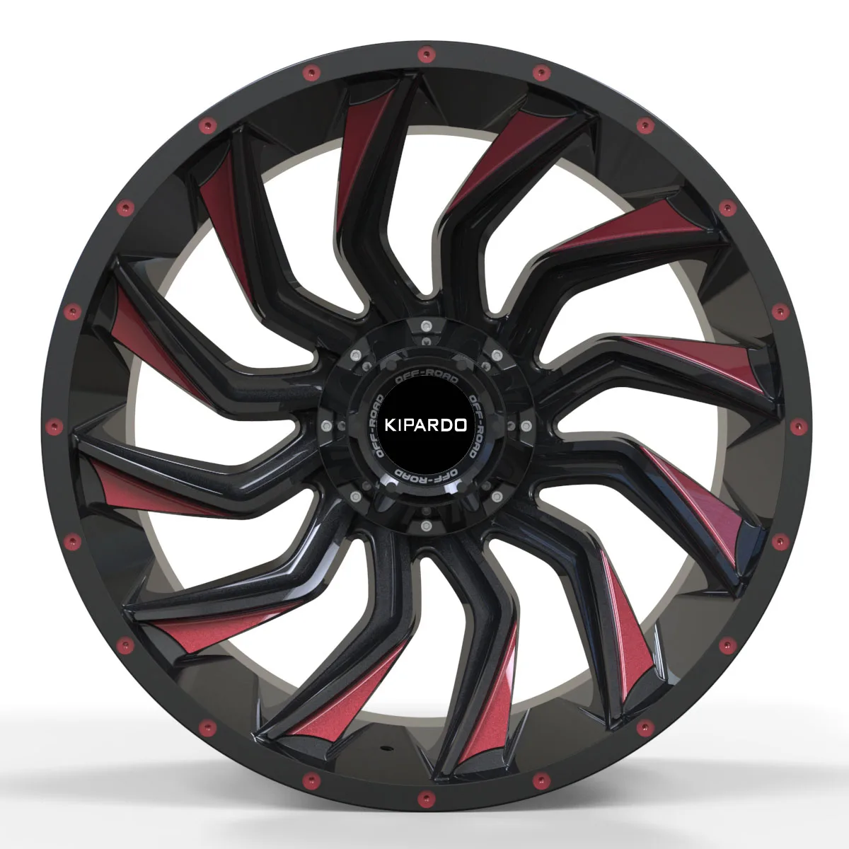 

KIPARDO 17 20 22 inch milling spoke with red painting alloy aluminum wheels car rims