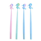 Popular Colorful Cute cartoon Style Kawaii seahorse Ballpoint Ball Pen Gift School Student Pen set