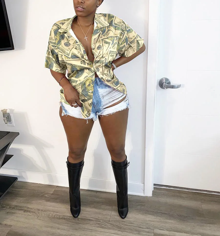 2020 Fall Amazon/AliExpress Hot Sell oversize long sleeve pink money Print blouse Shirts for women, Picture color
2020 Fall Amazon/AliExpress Hot Sell oversize long sleeve pink money Print blouse Shirts for women, Picture color