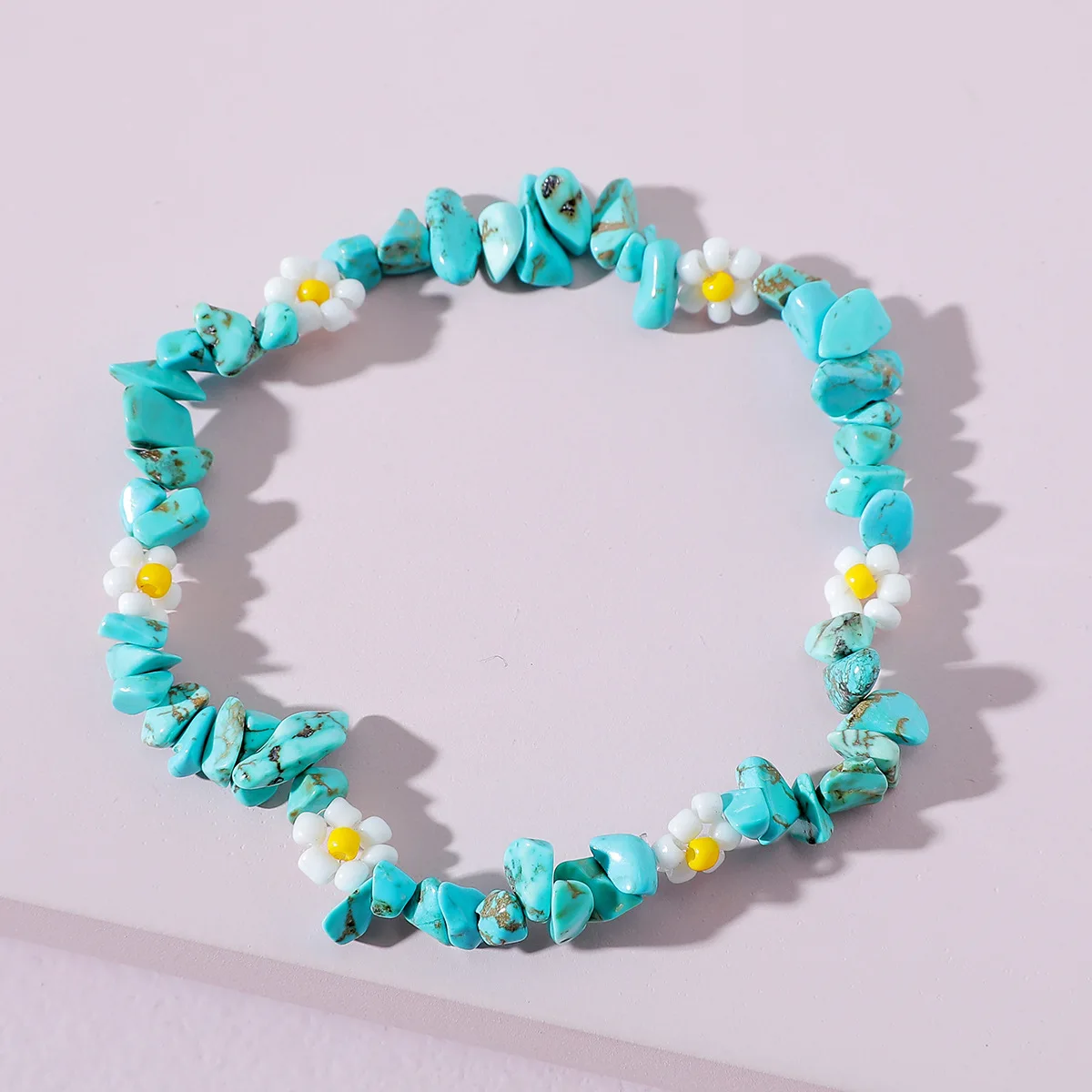 Bohemia Natural Crushed Stone Bracelet Colorful Crushed Stone Woven Flower Shape Beaded Bracelet
Bohemia Natural Crushed Stone Bracelet Colorful Crushed Stone Woven Flower Shape Beaded Bracelet