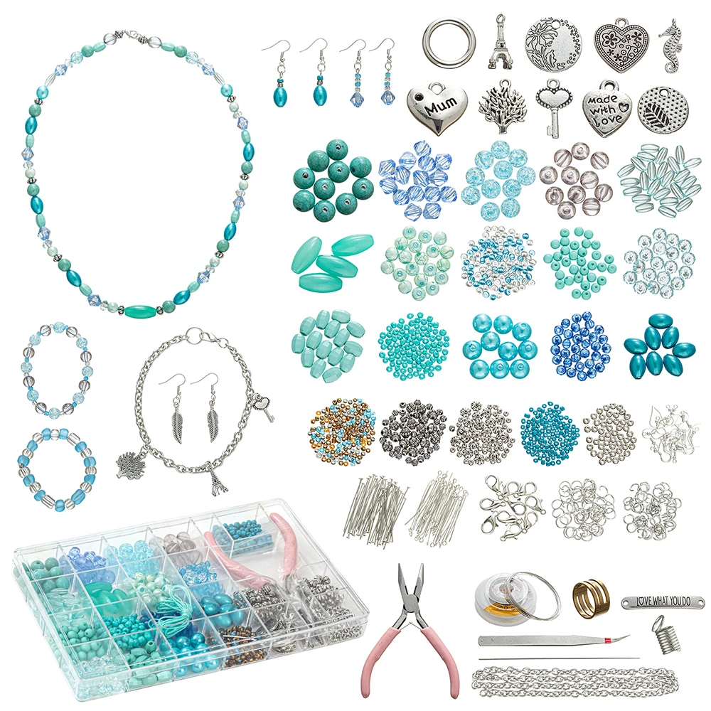 Deluxe Jewelry Making Supplies Kit for Necklace Bracelet Earrings Making and Repairingq with Jewelry Beads Charms Wire
Deluxe Jewelry Making Supplies Kit for Necklace Bracelet Earrings Making and Repairingq with Jewelry Beads Charms Wire