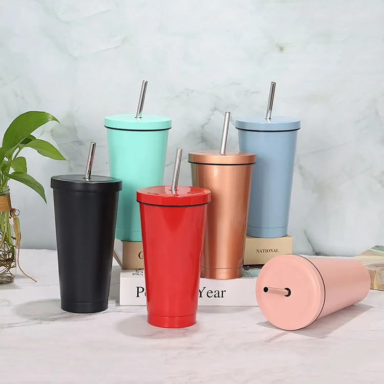 MIKENDA New 16oz Double Wall Stainless Steel Coffee Mug Tumbler With Straw Coffee Tumblers
MIKENDA New 16oz Double Wall Stainless Steel Coffee Mug Tumbler With Straw Coffee Tumblers