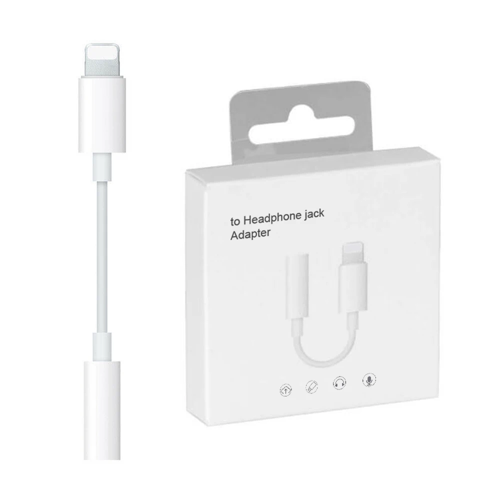 Original quality MFi 8Pin to 3.5 mm Headphone Jack Adapter For iPhone 8/X/XR/XR, White
Original quality MFi 8Pin to 3.5 mm Headphone Jack Adapter For iPhone 8/X/XR/XR, White