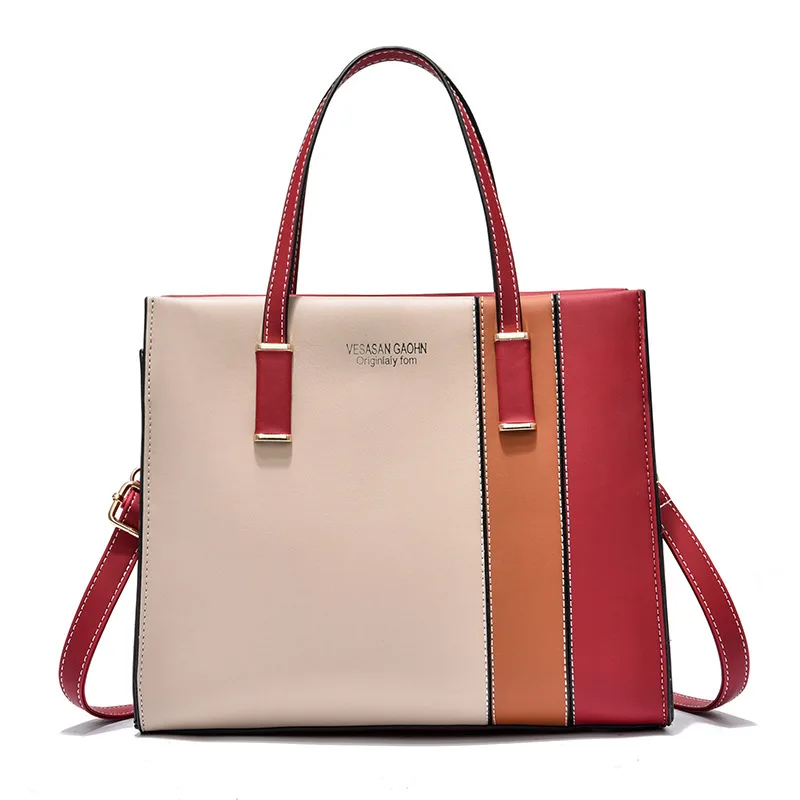 New Designer ladies purses and handbags women luxury pu leather top handle tote bag, Red yellow black
New Designer ladies purses and handbags women luxury pu leather top handle tote bag, Red yellow black