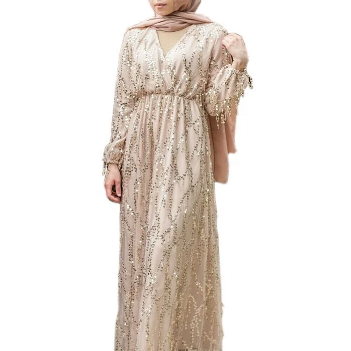New arrival muslim women sequins abaya tassels long maxi dress robes dubai islamic clothes, Beige, black, white, navy, wine red
New arrival muslim women sequins abaya tassels long maxi dress robes dubai islamic clothes, Beige, black, white, navy, wine red