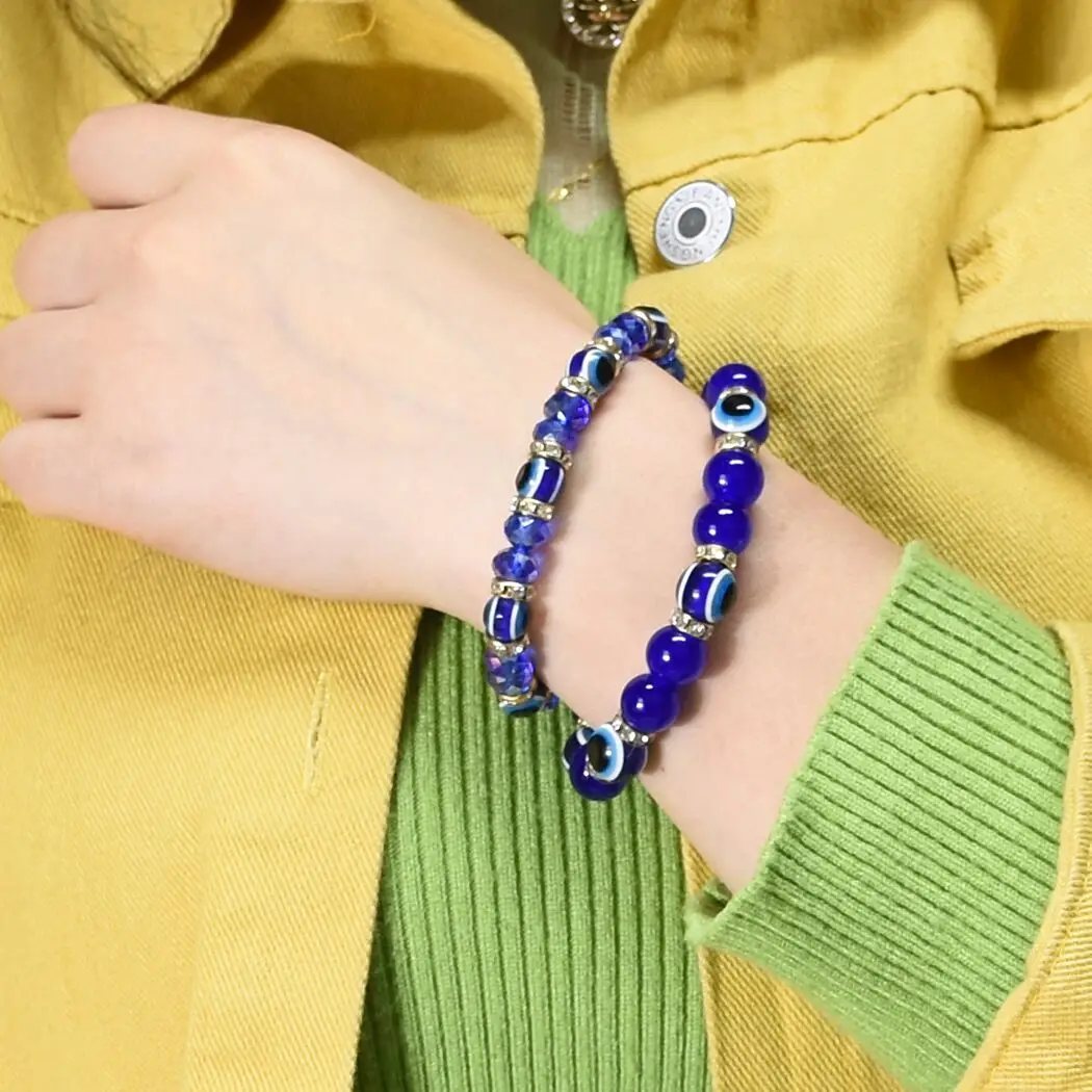 Fashionable DIY Retro Bling Wrist Jewelry Turkish Glass Bead Stretch Blue Eye Bracelet Jewelry, A,b,c,d,e,f
Fashionable DIY Retro Bling Wrist Jewelry Turkish Glass Bead Stretch Blue Eye Bracelet Jewelry, A,b,c,d,e,f