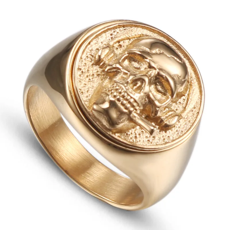 HY133 European and American fashion pipe skull titanium steel ring personality retro men's ring
HY133 European and American fashion pipe skull titanium steel ring personality retro men's ring