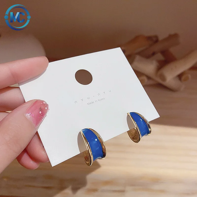 2021 New Simple Blue Earrings Ring Korean Earring Jewelry Accessories For Women Gifts
2021 New Simple Blue Earrings Ring Korean Earring Jewelry Accessories For Women Gifts
