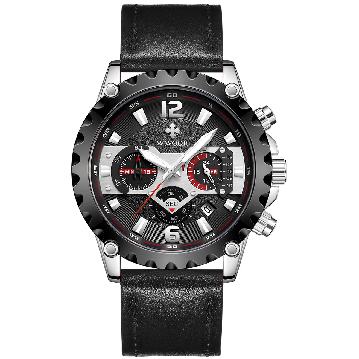 Branded Sport Quartz Watch for Men Luminous Chrono Waterproof Leather Mens Watches, 4 color
Branded Sport Quartz Watch for Men Luminous Chrono Waterproof Leather Mens Watches, 4 color