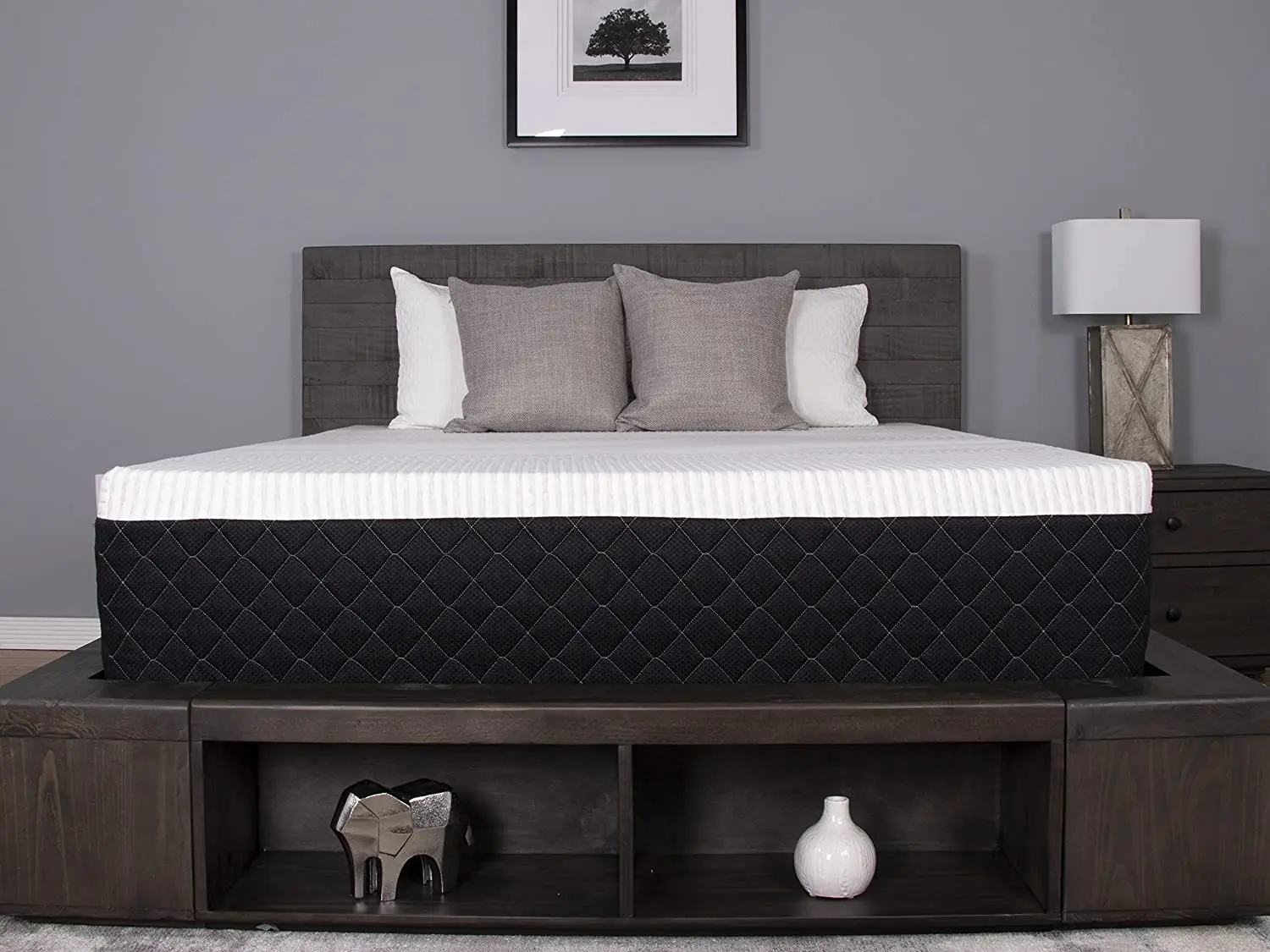 13" Plush Gel Memory Foam Mattress, Full,