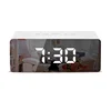 new design mirror desk clock hot selling wholesale digital alarm clock LED Backlight In Stock thermometer display table clock