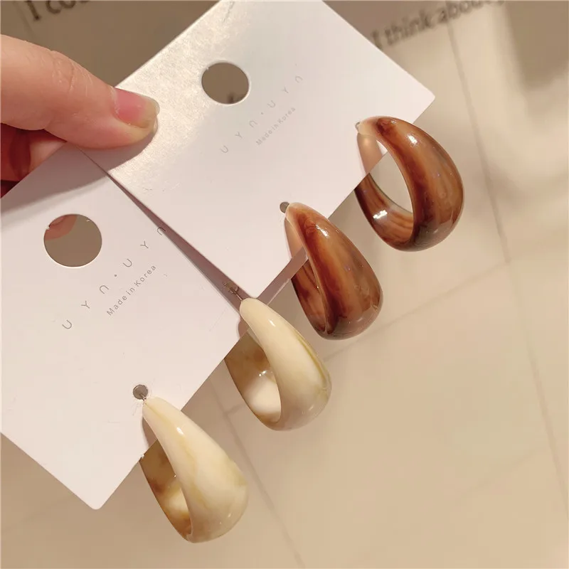 New Colorful Acrylic Geometric C-shaped Hoop Earrings Retro Party Travel Jewelry Gifts For Women Girls
New Colorful Acrylic Geometric C-shaped Hoop Earrings Retro Party Travel Jewelry Gifts For Women Girls