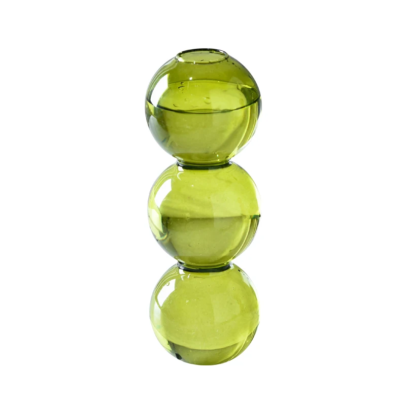 INS Hot Gourd Shape Crystal Ball Bubble Glass Vase for Flower Arrangement Hydroppnics, Customized color
INS Hot Gourd Shape Crystal Ball Bubble Glass Vase for Flower Arrangement Hydroppnics, Customized color