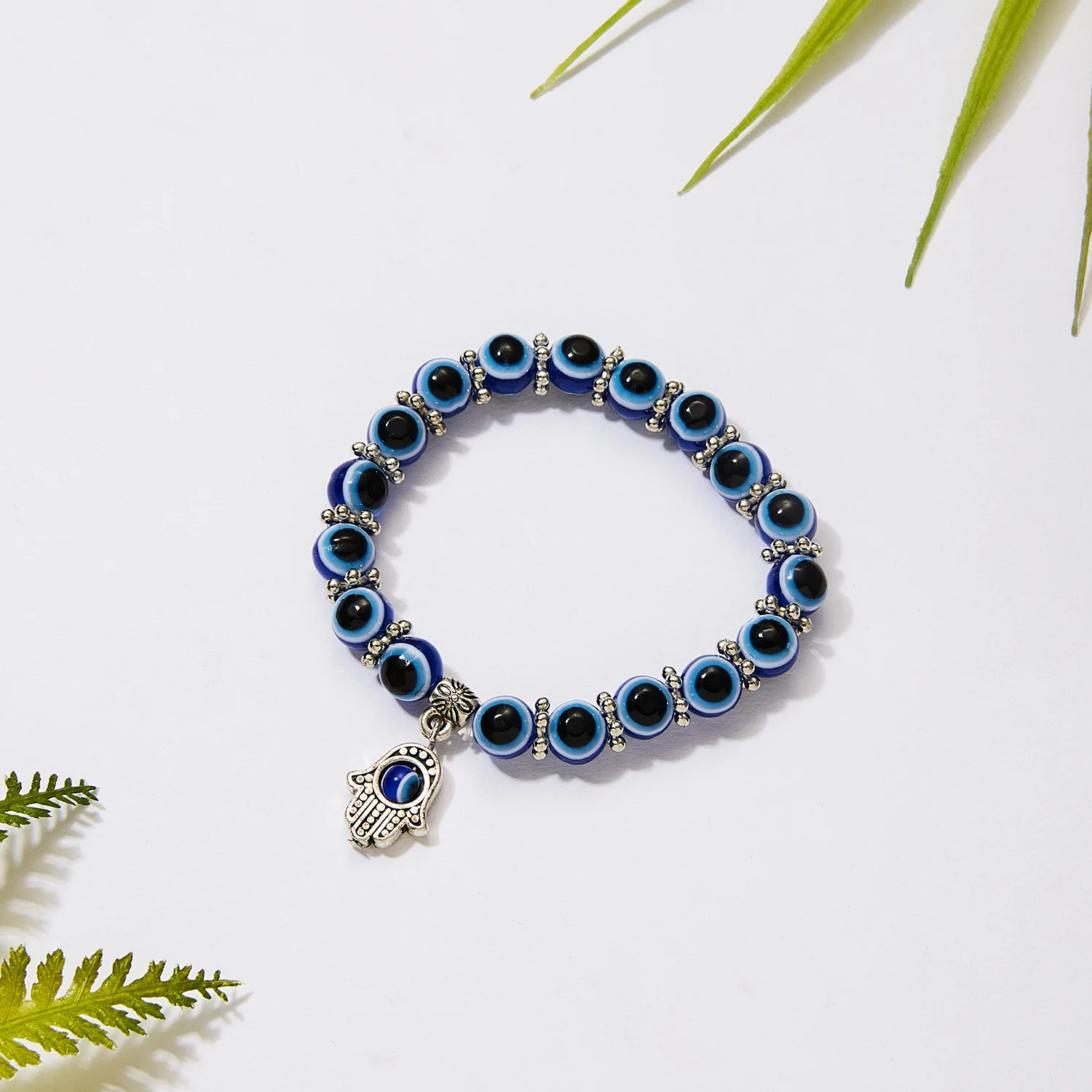 Vinstyle Wholesale Evil Eyes Women Handmade Glass Beads Elastic New Bron Blue Eyes Evil Hamsa Bracelet
Vinstyle Wholesale Evil Eyes Women Handmade Glass Beads Elastic New Bron Blue Eyes Evil Hamsa Bracelet