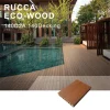Rucca New 3D Printed Wood Texture Design WPC Wood Plastic Composite Exterior Swimming Pool Decoration Decking Board 140*25mm