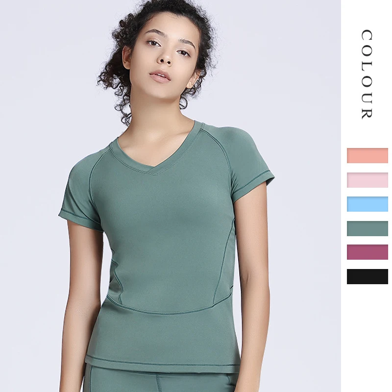 Wholesale Sport Top Yoga Running V Neck Yoga T Shirt Women Quick Dry Mesh Activewear For Woman, Orange/black/pink/green/blue/plum
Wholesale Sport Top Yoga Running V Neck Yoga T Shirt Women Quick Dry Mesh Activewear For Woman, Orange/black/pink/green/blue/plum