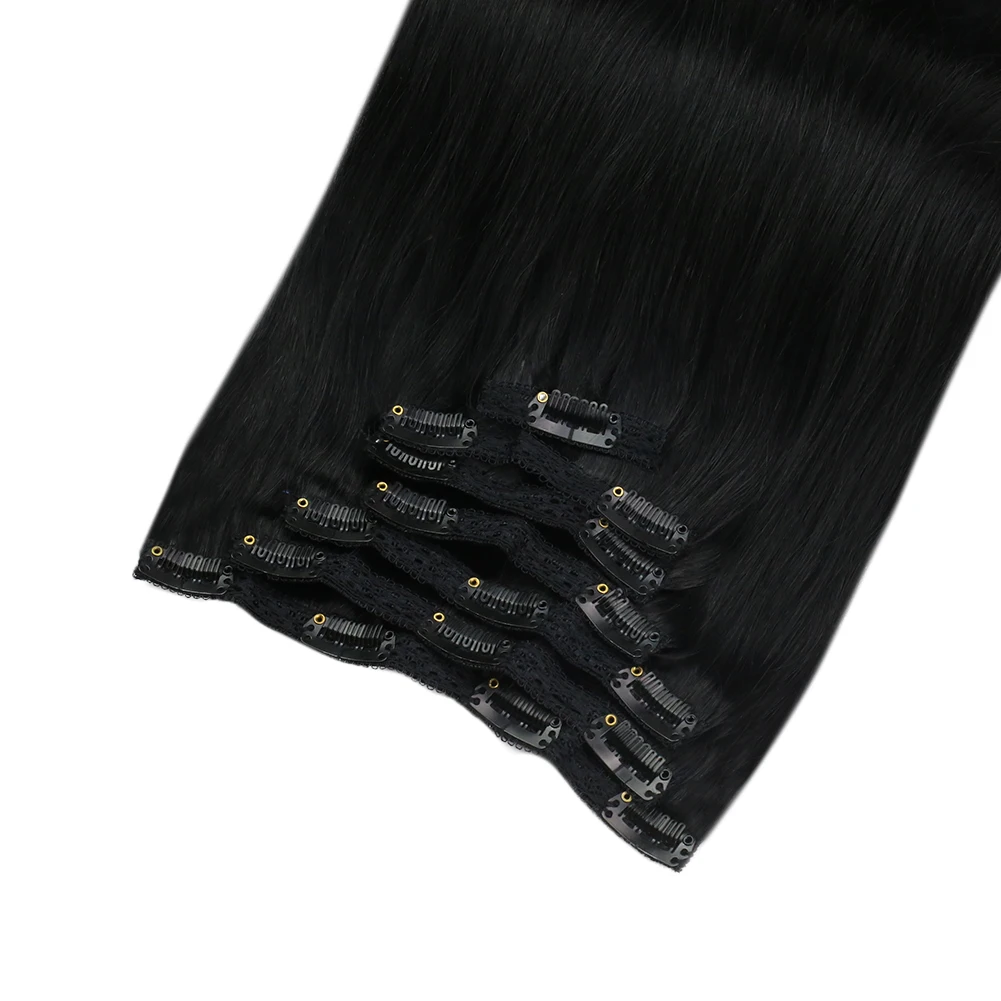 Moresoo Jet Black Wholesale Cheap Clip In Hair Extensions 100% Human Hair extensions Straight double weft clip in remy hair, #1jet black
Moresoo Jet Black Wholesale Cheap Clip In Hair Extensions 100% Human Hair extensions Straight double weft clip in remy hair, #1jet black