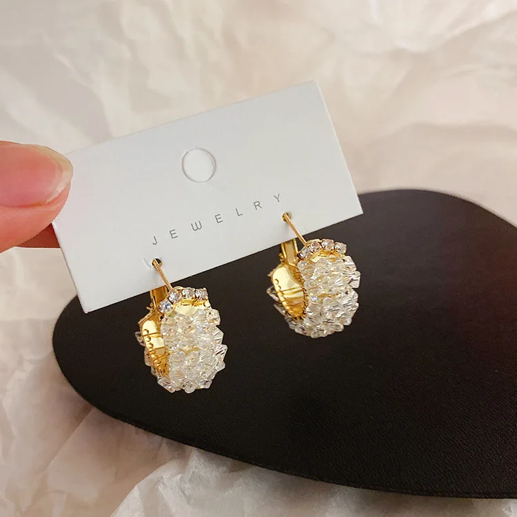 Vershal 18K Real Gold Plated Elegant White Crystal Diamond Hoop Handmade Earrings For Women 2022
Vershal 18K Real Gold Plated Elegant White Crystal Diamond Hoop Handmade Earrings For Women 2022