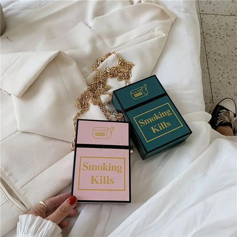 2020 Women Bags Fashion Unique Box Style Crossbody Chain Handbags Small Smoking Kill Cigarette Cases Purse for Ladies
2020 Women Bags Fashion Unique Box Style Crossbody Chain Handbags Small Smoking Kill Cigarette Cases Purse for Ladies