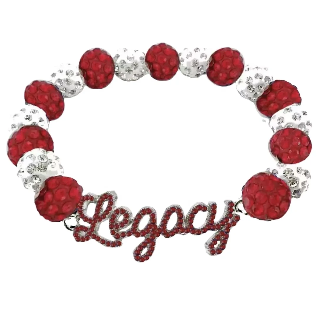 Custom Red Rhinestones luxurious Gift Clay Bead Bracelets Sorority customize Legacy bracelet
Custom Red Rhinestones luxurious Gift Clay Bead Bracelets Sorority customize Legacy bracelet