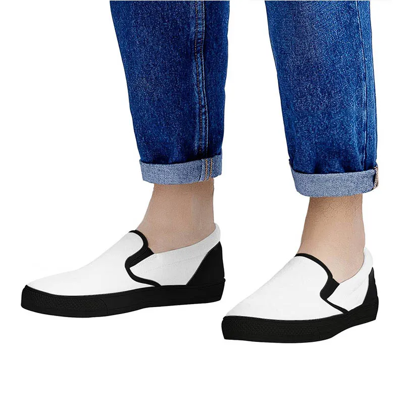 Drop Shipping Dragonfly Pattern Canvas Comfortable Slip On Loafer Custom Shoes Men's Casual Shoes Low MOQ