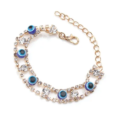 Wholesale Jewelry Two Layer Square Crystal Rhinestone Eyes Beads Bracelet Adjustable Multicolors Full CZ Evil Eyes Bracelet
Wholesale Jewelry Two Layer Square Crystal Rhinestone Eyes Beads Bracelet Adjustable Multicolors Full CZ Evil Eyes Bracelet