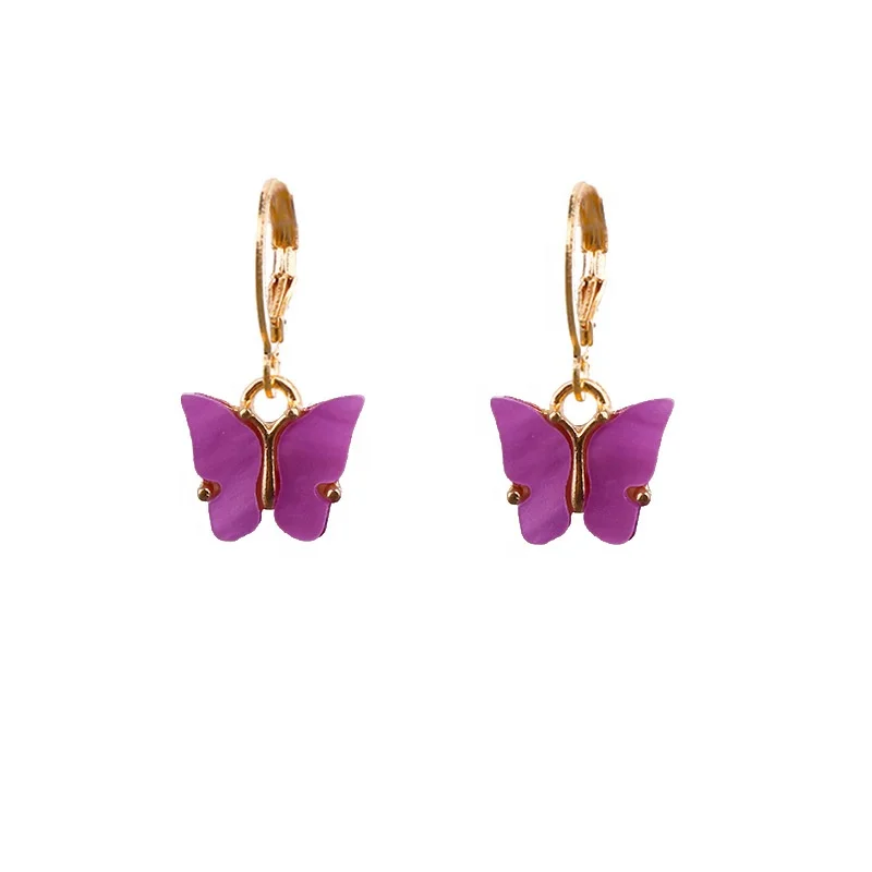 Fashion color cute animal butterfly earrings acrylic 18K gold plated earrings ladies jewelry, Picture
Fashion color cute animal butterfly earrings acrylic 18K gold plated earrings ladies jewelry, Picture