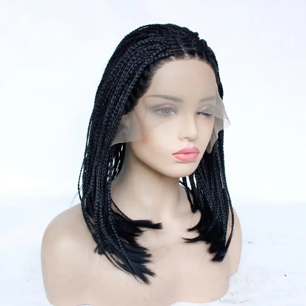 stock Cheap Short Bob Synthetic Lace Front Wig Box Braid synthetic Wig For Black Women
stock Cheap Short Bob Synthetic Lace Front Wig Box Braid synthetic Wig For Black Women