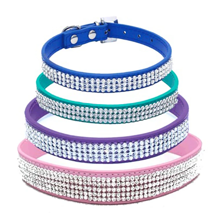 Shiny PU Bling Pet Dog Collar Metal Clasp Adjustable Rhinestone Leather Dog Collar, Picture
Shiny PU Bling Pet Dog Collar Metal Clasp Adjustable Rhinestone Leather Dog Collar, Picture