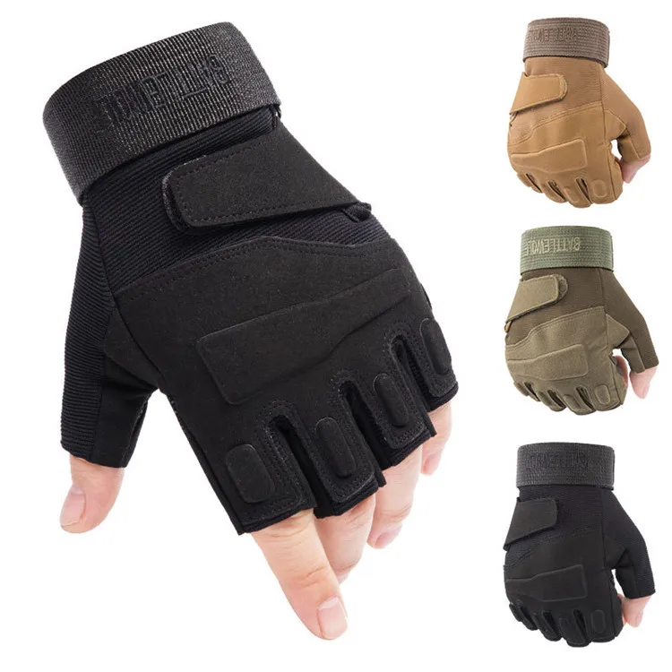 New Design Wholesale Custom Fingerless Protective Riding Gloves Tactical Hiking Gloves to Use in Summer, Black, khaki, army green
New Design Wholesale Custom Fingerless Protective Riding Gloves Tactical Hiking Gloves to Use in Summer, Black, khaki, army green