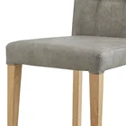 High Quality Restaurant Dining Room Chairs Wood Grain Metal Leg Fabric Covered Dining Chairs