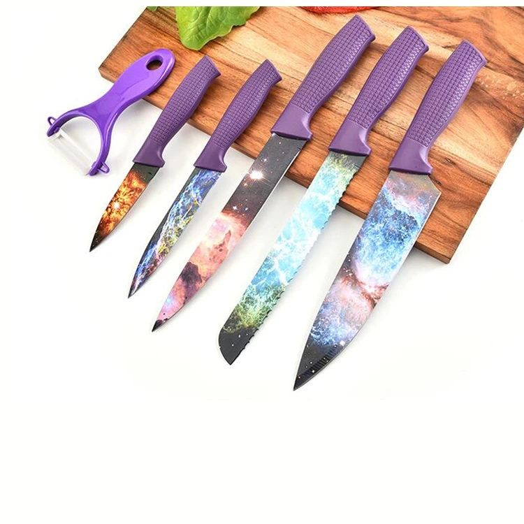 Gift Kitchen Item Color Plastic 6Pcs Christmas Coating Custom Logo Chef Knife Set, As shown
Gift Kitchen Item Color Plastic 6Pcs Christmas Coating Custom Logo Chef Knife Set, As shown